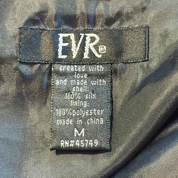 EVR Women's Vintage Silk Bomber Jacket Cat embroidery - Picture 4 of 4